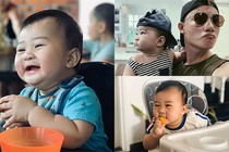 Tan chảy vẻ đáng yêu của con trai út nhà ca sĩ Hoàng Bách