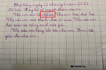 Em gái viết văn tả chị nhưng mắc lỗi khiến “nhân vật” chỉ muốn "độn thổ"