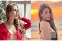 Ngượng đỏ mặt hot girl thích phong cách “thả rông” vòng một 