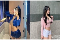 Hot girl xinh đẹp diện áo ngắn cũn cỡn, “quên nội y“