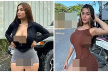 Hot girl liên tục “bỏ quên” nội y, mặc bó chẽn gây phản cảm