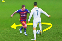 Tình huống tranh chấp bóng cực "chất" giữa Ronaldo và Messi 