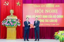 Công bố quyết định chuẩn y Bí thư Tỉnh ủy Nghệ An 