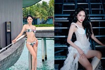 Hoa hậu Hương Giang khoe đường cong không góc chết với bikini