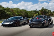 McLaren 650 Spyder & Lamborghini Huracan không hẹn mà gặp