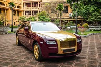 Rolls-Royce Ghost mạ vàng độc nhất Việt Nam của đại gia Quyết “Còi“