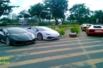 Dàn siêu xe Lamborghini trăm tỷ trên phố Sài Gòn