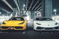 Ngựa hoang đọ bò tót - Ferrari 458 Speciale đọ dáng Lamborghini Huracan