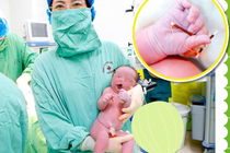 Hy hữu: Bé trai chào đời cùng với vòng tránh thai của mẹ