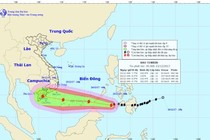 Bão Tembin giật cấp 14 di chuyển nhanh, mạnh lên khi vào biển Đông