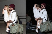 David Beckham cưng Harper như trứng mỏng