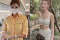 Nữ tiếp viên hàng không dáng cực đẹp, diện đồ gợi cảm chất ngất