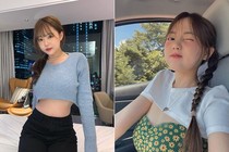 Hot mom Hàn Quốc trẻ như học xinh cấp ba, diện đồ cực nóng bỏng 