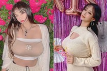 Hot girl siêu vòng một thích diện đồ bó sát khoe body "ná thở"