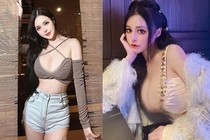 Đỏ mặt hot girl xinh đẹp mặc đồ o ép vòng một "ná thở"