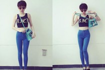 Tóc Tiên khoe vòng eo con kiến với thời trang crop-top