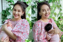 Bảo Thanh xinh đẹp rạng rỡ bên con gái một tháng tuổi