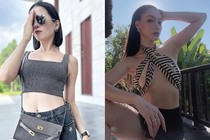 Lệ Quyên, MC Minh Hà tự tin eo thon quyến rũ