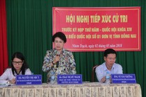 Bà Phan Thị Mỹ Thanh vẫn tiếp xúc cử tri với vai trò trưởng đoàn ĐBQH