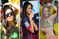 Bạn gái Neymar gợi cảm trên khán đài