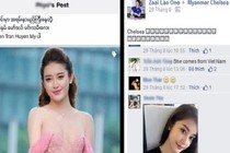 Fan Chelsea ở Myanmar “phát sốt” với Á hậu Huyền My