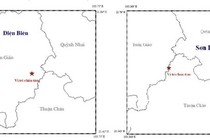 Tây Bắc xảy ra hai trận động đất liên tiếp