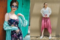 Mỹ nhân Việt gây “nhức mắt” với mốt mặc áo sơ mi xuyên thấu