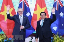 Thủ tướng Phạm Minh Chính chủ trì Lễ đón chính thức Thủ tướng Australia