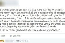 Vợ chồng son kiếm trăm triệu/tháng vẫn “chẳng thấy tiền đâu“