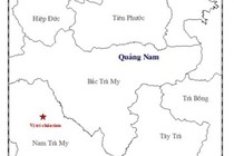 Quảng Nam: Động đất 2,7 độ Richter ở Nam Trà My