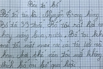 Cười chảy nước mắt với bài văn tả ông bố lười của em bé 