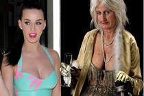 Katy Perry bỗng trở thành bà già nhăn nheo