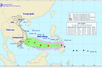 Bão Sanba giật cấp 11 đang tăng tốc vào biển Đông