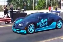 2 siêu xe Bugatti Veyron so tài bất phân thắng bại