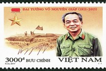 Ấn tượng bộ tem bưu chính mới về Đại tướng Võ Nguyên Giáp