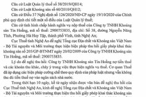 Công ty Tín Hoằng bị đề nghị thu hồi giấy phép khai thác khoáng sản