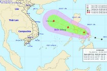 Áp thấp nhiệt đới có thể mạnh lên thành bão, tiến thẳng Biển Đông