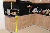 Thiết kế vị trí đặt lò vi sóng trong nhà bếp