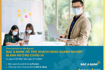 BAC A BANK ưu đãi lãi suất cho khách hàng doanh nghiệp bị ảnh hưởng Covid-19