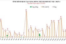 Tại 9 quận huyện có 8 ca từ liên quan đến các tỉnh có dịch, trong đó 4 ca là F1 của các F0 về từ vùng dịch. 3 ca thuộc chùm ho sốt thứ phát qua xét nghiệm định kỳ ở khoa hồi sức tích cực, Bệnh viện Nhiệt đới sơ sở Kim Chung. 1 ca liên quan đến ổ dịch Bệnh