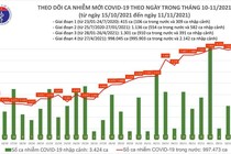 Ngày 11/11: Thêm 8162 ca nhiễm mới, Việt Nam vượt 1 triệu ca nhiễm