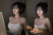 Nhan sắc hot girl nổi khắp MXH nhờ một tấm ảnh chụp với laptop