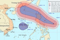 Bão Utor giật cấp 18, tiến gần Hoàng Sa