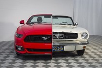 Ford “cưa đôi” Mustang 1965 và 2015 ghép thành xe độc