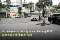 Ô tô gây tai nạn liên hoàn, đâm gãy cây trên vỉa hè