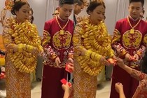 "Khổ" cho cô dâu ngày cưới, đeo vàng muốn gẫy cổ