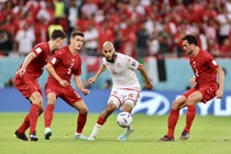 Đan Mạch chia điểm với Tunisia, trận hòa đầu tiên tại World Cup 2022