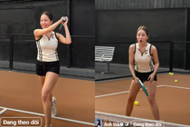 Hot girl Trâm Anh khoe dáng nuột nà trên sân Pickleball