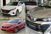 Doanh số Toyota Vios bị Hyundai Accent và Honda City đè bẹp