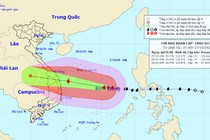 Bão số 9 giật cấp 17 hướng vào vùng biển từ Đà Nẵng đến Phú Yên